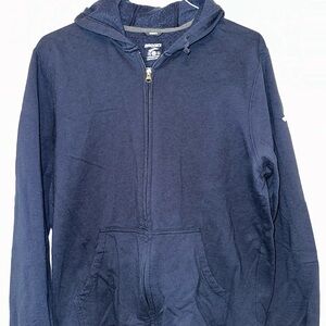 Brooks Running Blue Zip Up Sweater Sporty Casual Design
